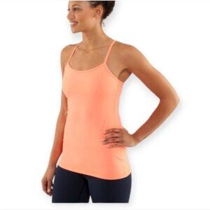 Lululemon orange shell Y tank top Size 6